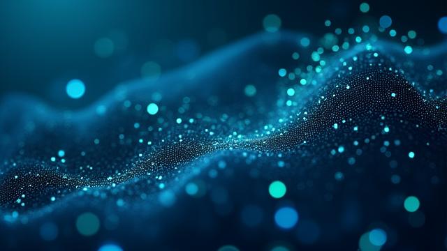 Dynamische Darstellung von Datenvisualisierungen und Künstlicher Intelligenz, symbolisierend Wachstum und Innovation
