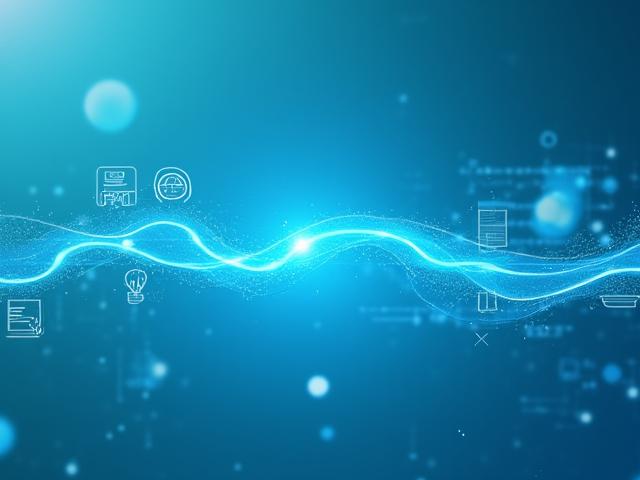 Klarer, linearer, digitaler Workflow, symbolisiert durch eine saubere, blaue Linie.