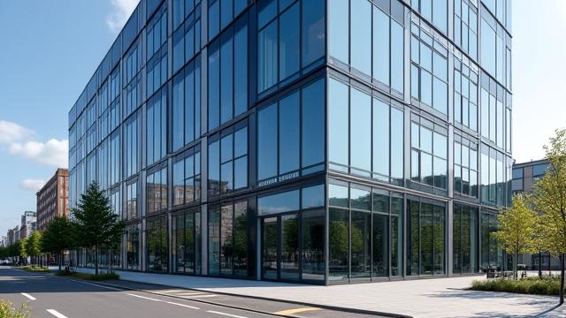 Blick auf das moderne Bürogebäude von STARLINK TRADING LTD in Wembley